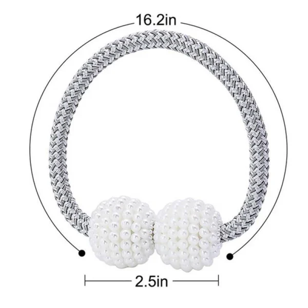 Magnetic Curtain Tiebacks Braided Buckle Clips