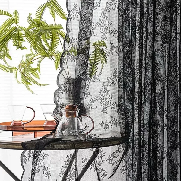 Random Lace Window Curtain W140cm H260cm