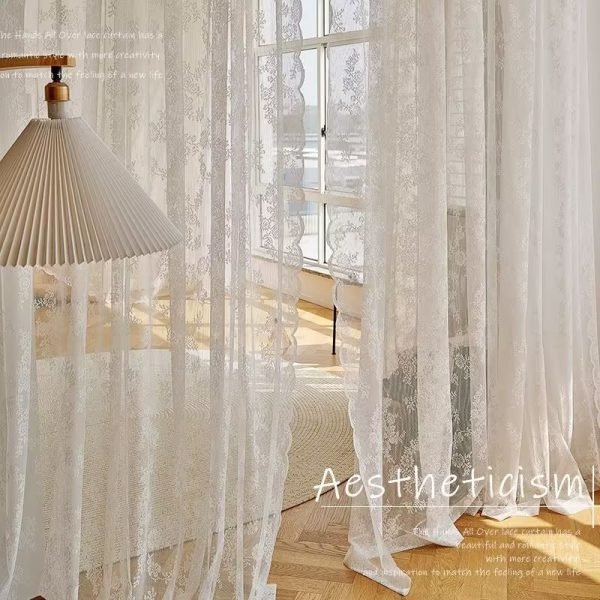 Random Lace Window Curtain W140cm H260cm