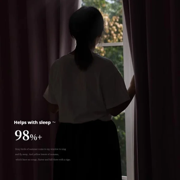 Inhome Blackout Curtain Embossed Sunblock W140cm H220cm