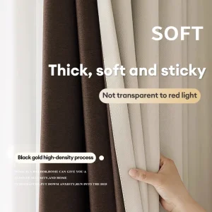 Inhome Blackout Curtain Embossed Sunblock W140cm H220cm