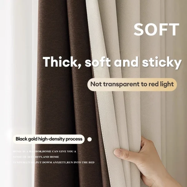 Inhome Blackout Curtain Embossed Sunblock W140cm H220cm