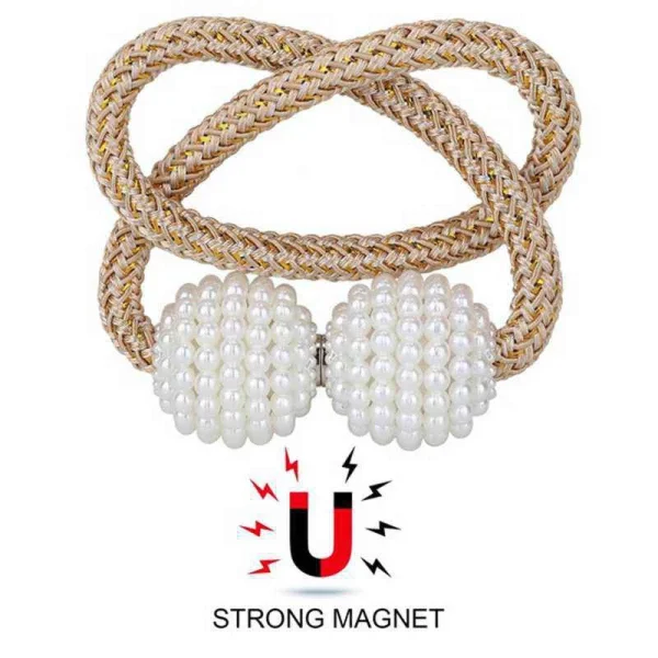 Magnetic Curtain Tiebacks Braided Buckle Clips