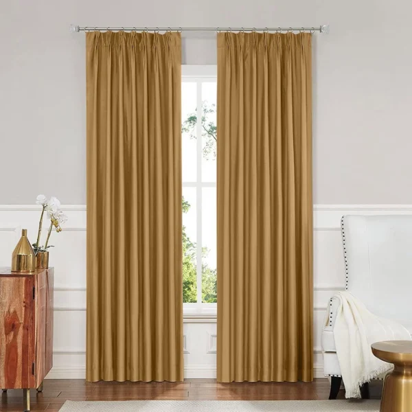 Random 135x225cm Eyelet Blackout Curtain Royal Brown