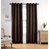 Random 135x225cm Eyelet Blackout Curtain Dark Chocolate