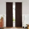 Random 135x225cm Eyelet Blackout Curtain Dark Chocolate