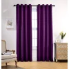 Random 135x225cm Eyelet Blackout Curtain Dark Purple