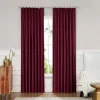 Random 135x225cm Eyelet Blackout Curtain Maroon