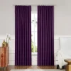 Random 135x225cm Eyelet Blackout Curtain Dark Purple
