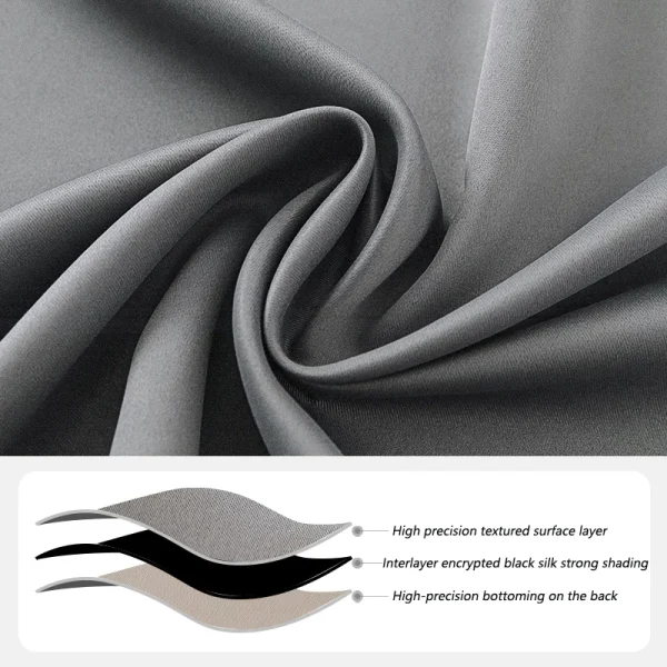 my-11134207-820l7-mimge0kv0b9c17.webp Blackout Curtain No Drill Velcro Anti UV W140cm H220cm