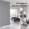 my-11134207-820la-mgouws5lt9u47a.webp Random Double Thick Blackout Curtain Hook Ring UV Sunblock W132cm H260cm