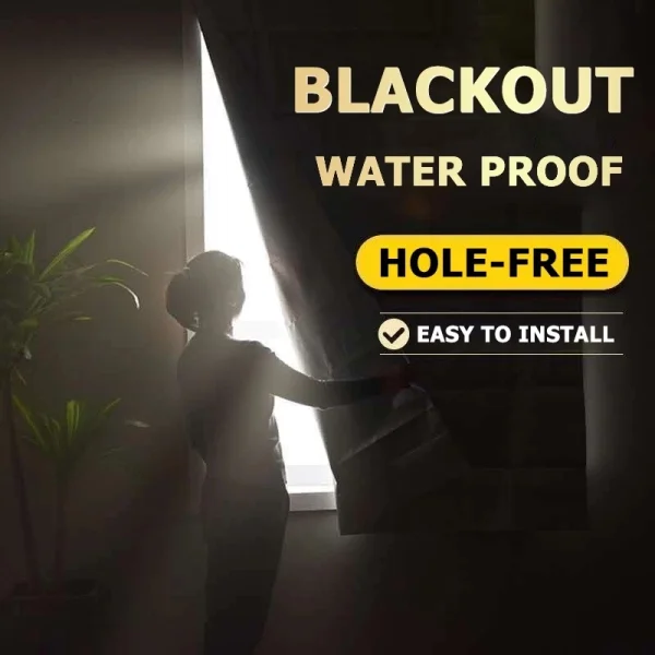my-11134207-820lb-mimgpokg0iyq11.webp Blackout Curtain No Drill Velcro Anti UV W140cm H220cm