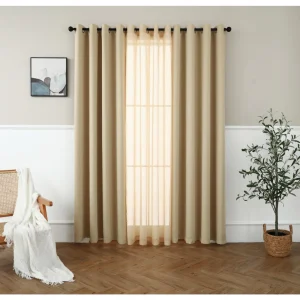 Random 140x255cm Modern Ring Blackout Curtain