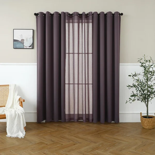 ph-11134207-7r98u-lt4vsdc2fsjoba.webp Random 140x255cm Modern Ring Blackout Curtain