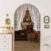 Random 140x60cm Lace Country Cafe Sheer Curtain