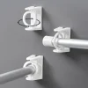 2Pcs Simple Self-Adhesive Curtain Rod Holder