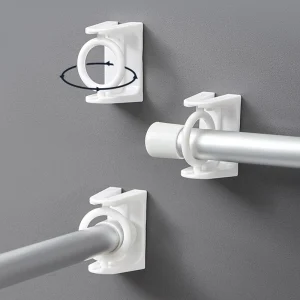 2Pcs Simple Self-Adhesive Curtain Rod Holder