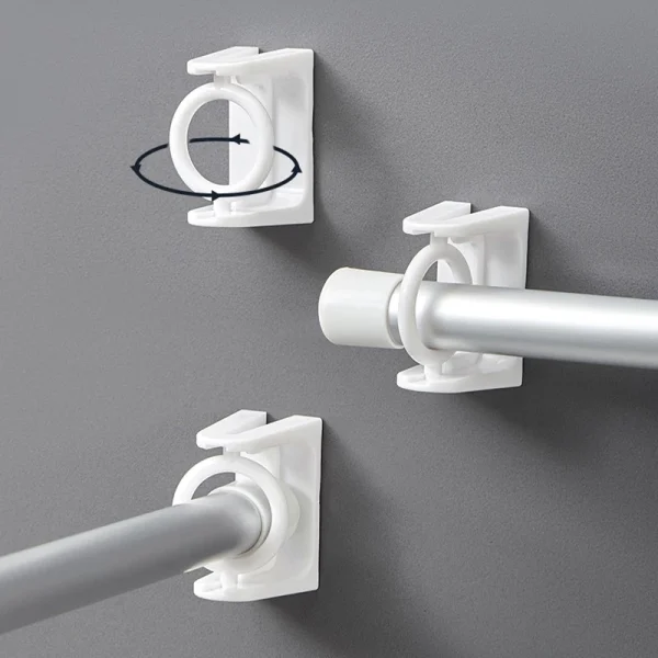 2Pcs Simple Self-Adhesive Curtain Rod Holder