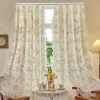 100x200cm Lace Double Layer Semi-Blackout Curtain