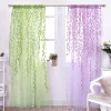 sg-11134201-7rd3k-lwtibs74954xbc.webp Random 100x270cm Leaf Print Sheer Tulle Curtain