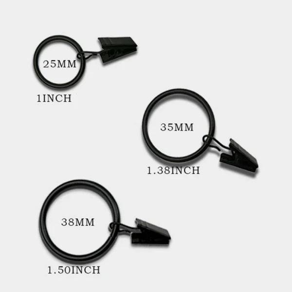 5Pcs Metal Ring Curtain Clips