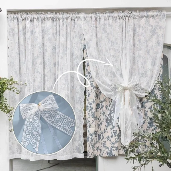Random Lace Bow-Knot Curtain Strap Buckle
