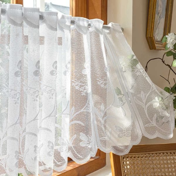 120x150cm Boho White Lace Short Curtain