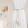 1Pc Simple Pearl Strap Curtain Tie Buckle