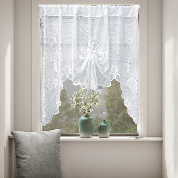 100x180cm Countryside White Lace Mesh Curtain
