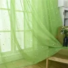 Random 100x200cm Countryside Star Semi-Transparent Curtain