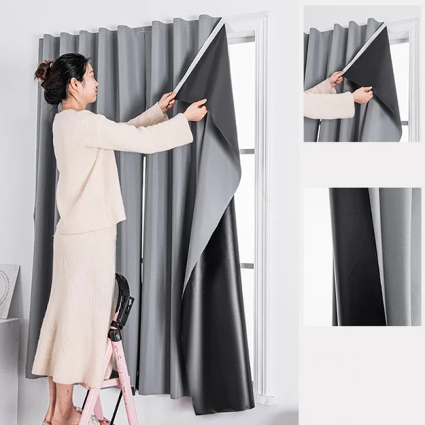 100x200cm 100% Full Blackout Self-Adhesive Curtain