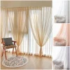 100x270cm Modern Solid Color Sheer Curtain