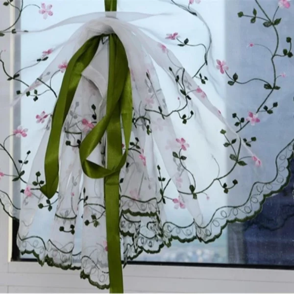 80x150cm Non-Punched Roman Shade with Butterfly Embroidery