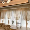 100x270cm Modern Solid Color Sheer Curtain