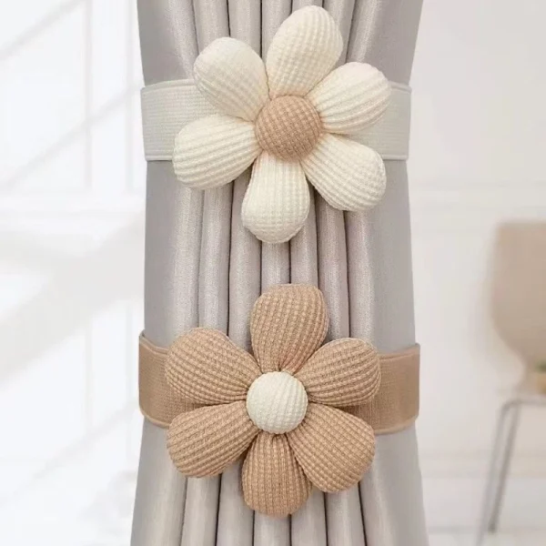 Random Flower Curtain Strap Buckle