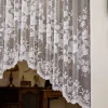 160x100cm Elegant White Lace Floral Curtain