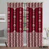 Random Hook Rod Semi Blackout Curtain Floral W135cm H260cm