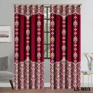 Random Hook Rod Semi Blackout Curtain Floral W135cm H260cm