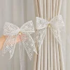 1Pc Pearl Lace Bow Curtain Strap