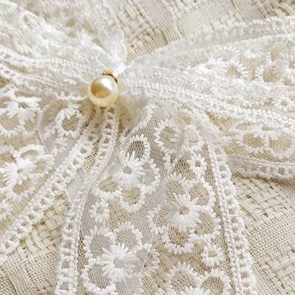 1Pc Pearl Lace Bow Curtain Strap