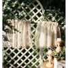 40cmx200cm Boho Linen Tassel Short Curtain