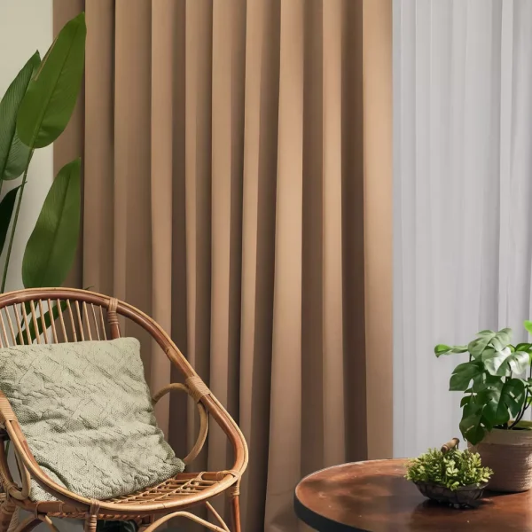 Custom Made Double Thick Blackout Curtain UV Sunblock W140cm H300cm