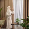 Custom Made Double Thick Blackout Curtain UV Sunblock W140cm H300cm