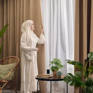 Custom Made Double Thick Blackout Curtain UV Sunblock W140cm H300cm