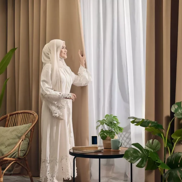 Custom Made Double Thick Blackout Curtain UV Sunblock W140cm H300cm