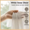 White Sheer Day Curtain Hook Ring Privacy W150cm H160cm