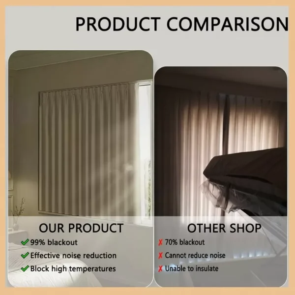 Random ESTELLA Blackout Curtain Hook Ring W132cm H220cm