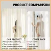 White Sheer Day Curtain Hook Ring Privacy W150cm H160cm