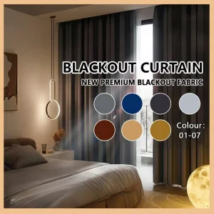 Random ESTELLA Blackout Curtain Hook Ring W132cm H220cm