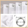 White Sheer Day Curtain Hook Ring Privacy W150cm H160cm